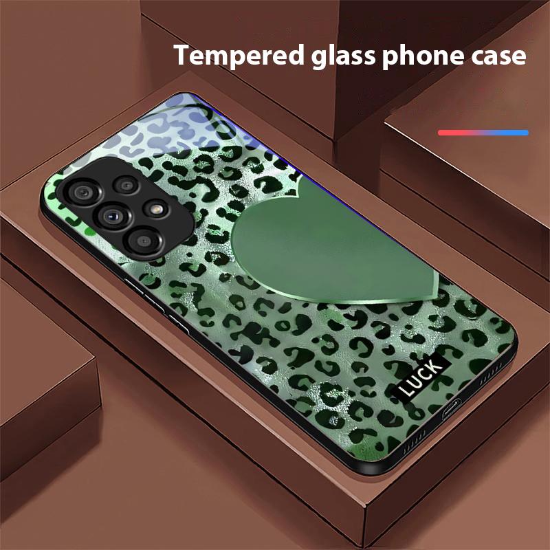 Speckled Love For Samsung Galaxy S10 20 Plus 21 FE 22 23 24 FE 25 Ultra Black Tempered Glass Phone Case Hard Shell