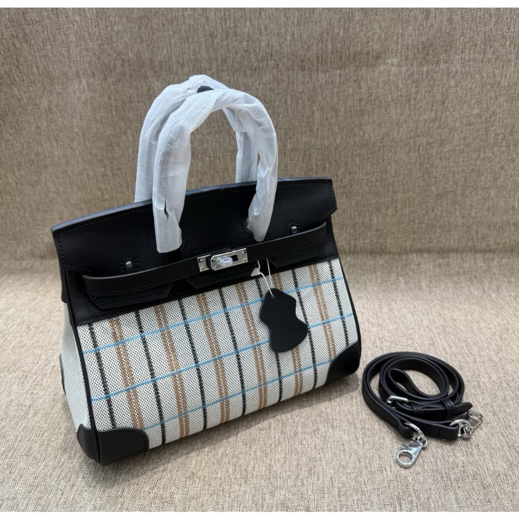 2026 Neue Leder Damen Tasche Canvas Stickerei Kontrastfarbe, Vielseitige Premium Spleißung Umhängetasche