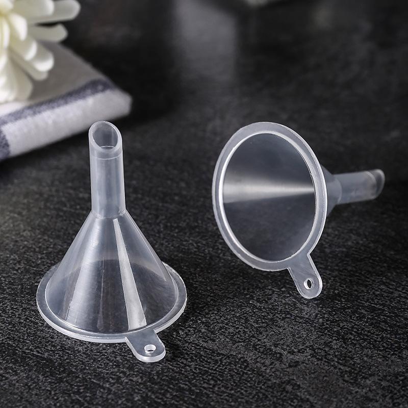 10Pcs Plastic Funnel Dispensing Funnel Small Funnel Cosmetic Dispensing Funnel Mini