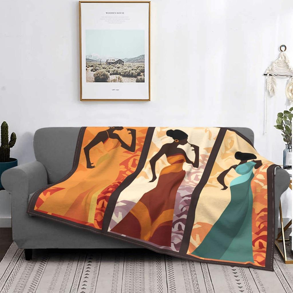 African Girl Flannel Blanket Sofa Bedspread Nap Blanket Gift Shawl Blanket Source Direct Supply