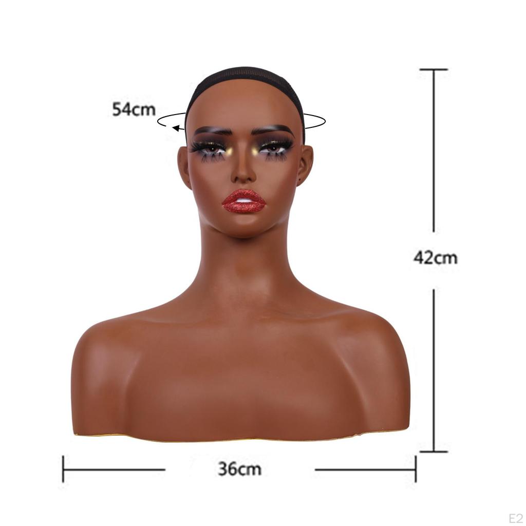 Kadın Manken Baş Mankeni Çok Amaçlı Makyaj Omuz Peruk Gözlükler İçin Gösterim Modeli