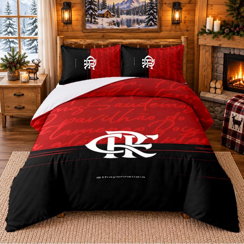 Flamengo Pattern Bedding 3Pcs Set Bed Sheet And Pillowcases For Indoor Bedroom