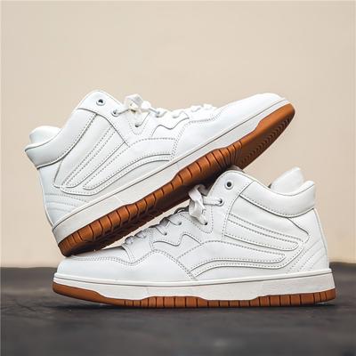 Scarpe da Ginnastica Alte in Pelle da Uomo Comode Antiscivolo Scarpe da Basket Traspiranti Casual Sportive Scarpe da Tennis Scarpe da Ginnastica per Coppia