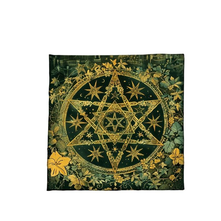 Portable Meditations Tablecloth Smooth Velvets Tarots Tablecloth Game Accessories for Gatherings Easy to Carry Design A 50x50cm