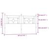 VidaXL White Metal Headboard 180 Cm 374424