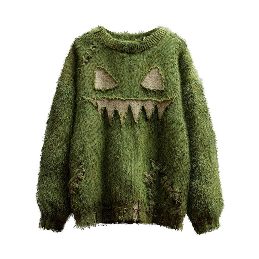 Men's Halloween 3D Printed Long Sleeve Top Round Neck Casual Sports Pullover