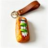 Simulated Food Squeeze Toy Keychain Stress Relief Bread Dessert Key Ring Backpack Hanging Decoration Bag Charm Purse Pendant