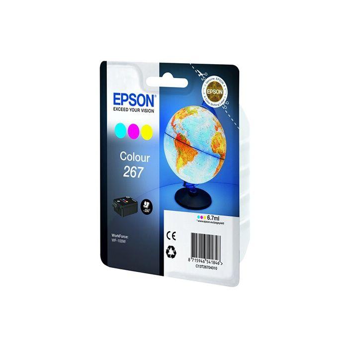 Cartouche d'encre EPSON Multipack 267 - Globe - Cyan, Magenta, Jaune - Capacité standard 200 pages