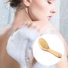 Ergonomic Grip Handheld Bath Brush Shower Scrubber With Dense Natural Bristles for Body Massage Pore Cleaning Accessory