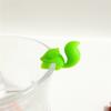 5pcs Candy Color Squirrel Shaped Tea Bag Holder Cup Decoration Tea Bag Identifier  Party