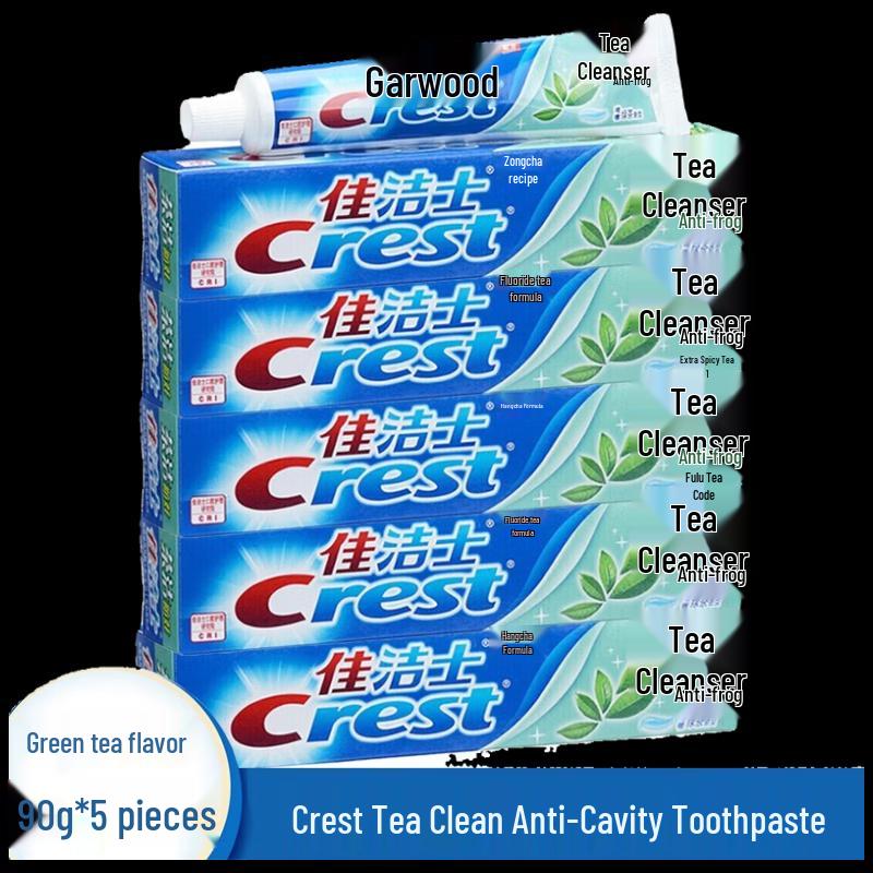 

Crest Green Tea Anti-Cavity Toothpaste Gel, 5-Pack