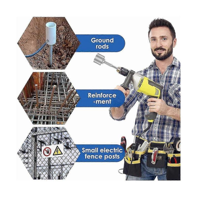 Ground Rod Driver 65mm Heavy Duty Steel Drill Bit Driver Wear Resistant Wide Compatibility Ground Rod Bits Socket