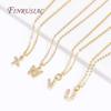 Klassische A-Z Initialbuchstaben Anhänger Halskette Damen 18K Vergoldet Einfache Choker Halskette Damen Halsketten Schmuck Geschenke