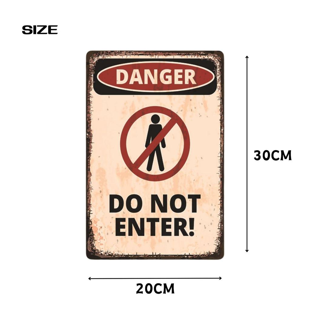 FrugeL Betreten Verboten Blechschilder Set aus 20cm x Sicherheitszeichen, 2, 30cm, Perforiert, (D.A.B.)