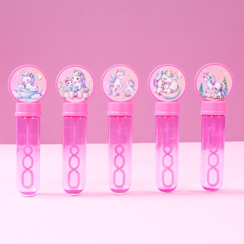10pcs Rainbow Unicorn Bubble Tube Soap Bottle Unicorn Girl Birthday Party Decoration Kid Favors Bubble Wand Baby Shower Supplies