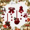 Christmas Tree Decorations Red Velvet Bell Pendant Christmas Tree Pendant Decoration For Party 2026 Navidad Natal Decor