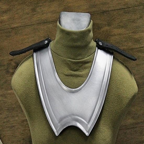 Steel Gorget - larpové brnění - cosplay - kovová gorge - ochrana proti lerpu - zakázková výroba a ruční výroba