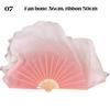 2 Pcs Gradient Pink Silk Bamboo Fan Practice Veils Silk Fan Women  Performance Props Classical Dance Hand Dye Rayon Silk Fans