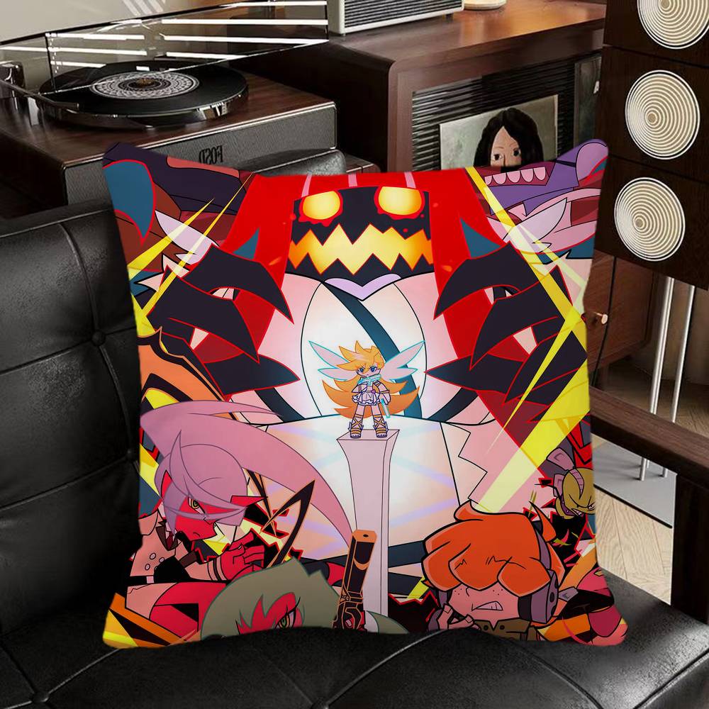 Panty And Stocking With Garterbelt Scanty Anime Pillow Case Square Pillow Bedroom Sofa Leisure Comfort Cushion Car