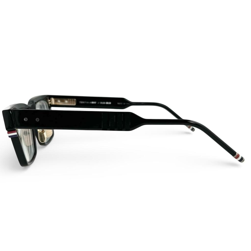 Great THOM BROWNE Glasses Square Black Mens TBX714-A-01AF Used