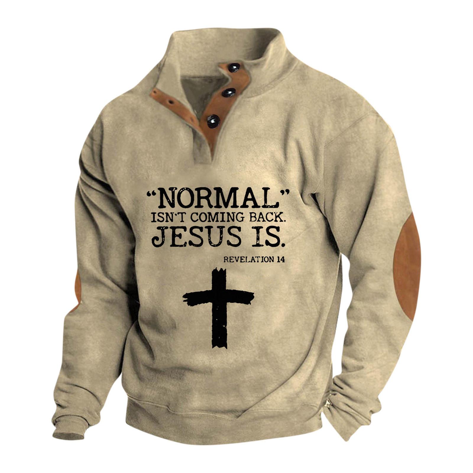 Весенне-осенняя мужская толстовка с воротником-стойкой на открытом воздухе, повседневные свитера, топы M бежевый