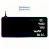 Inspirational quotes Mouse Pad Animation Games Beautiful RGB Gaming Pad HD Gamer Large LED Light PC Computer pad Non-slip Decor