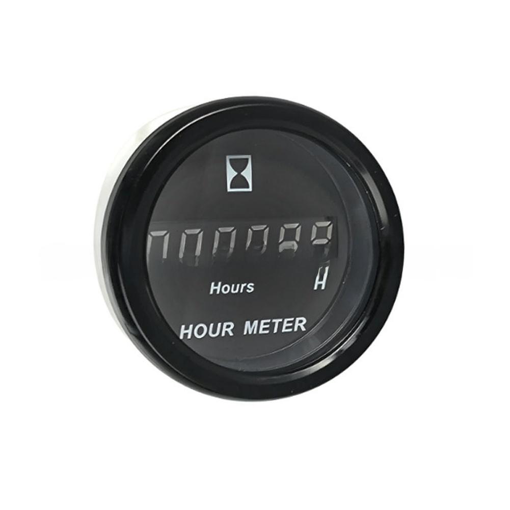 

2 Inch Chrome Frame Mechanical Hour Meter 6-24V Timer For Garden Equipment Vehicles, Lawn Mower Accessories China Mainland