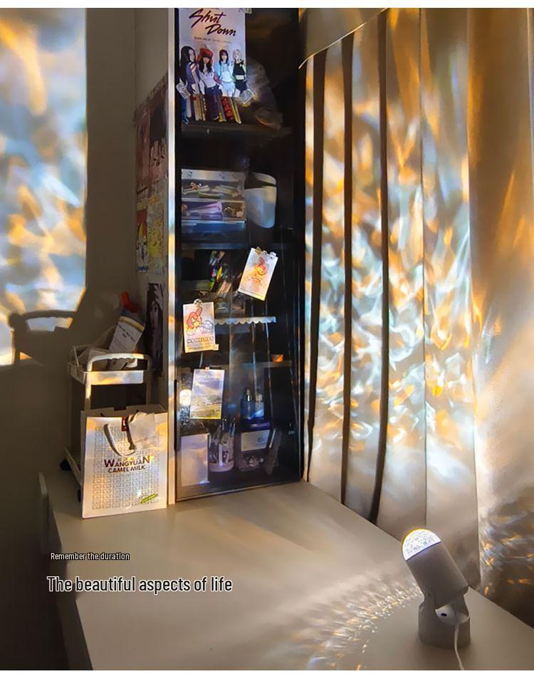 Sunset Ripple Atmosphere Lamp: Dynamic Bedroom & Studio Light for Influencers