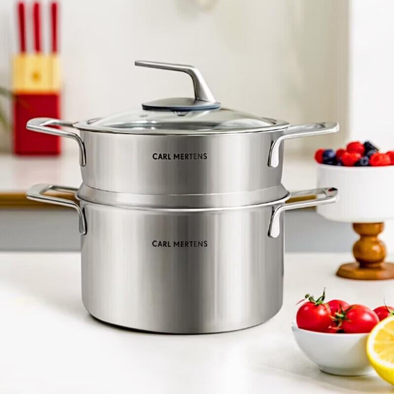 Three-head Eagle Pure Titanium Multi-functional Soup Pot & Steamer