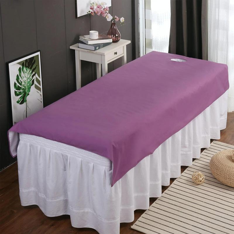 1PC Beauty Salon Soft Breathable Bedspread Comfortable Bed Cover Lightweight Bed Sheet with Holes Massage Bed