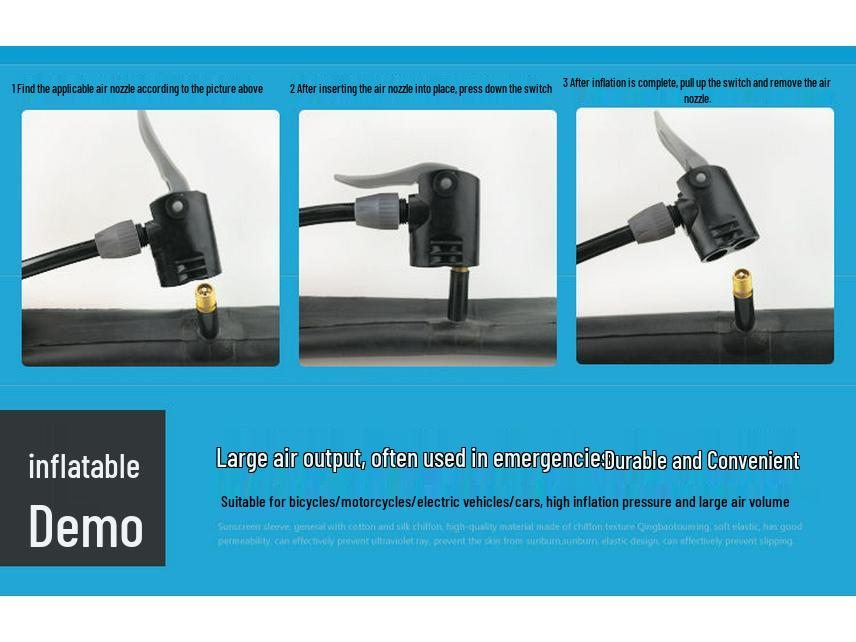 High-Pressure Portable Electric Pump for Bicycles, Cars, Motorcycles, Basketballs, Toys, and More