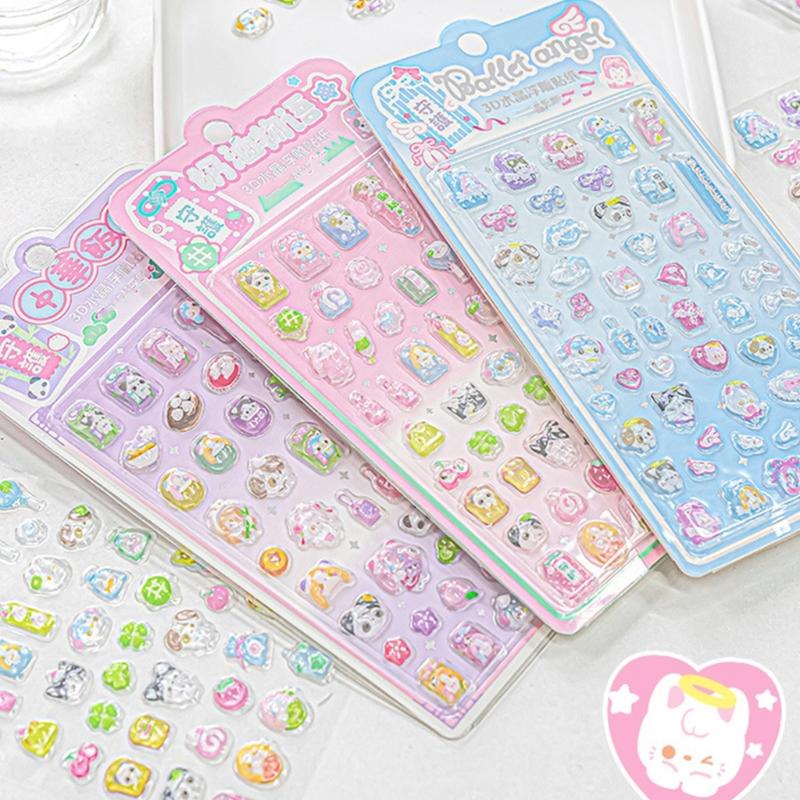 Cartoon Sticker 3D Stereoscopic Sticker Reward Sticker Bottle Sticker Decorative Sticker for Journal
