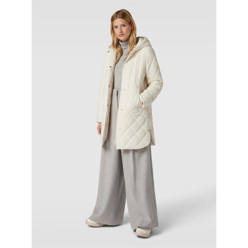 Surplus Stock from Foreign Trade, European Style Quilted Cotton-Padded Thin Autumn and Winter Women's Solid Color Hooded Long Cotton Coat Trench Coat