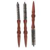 3 Pcs Round Comb for Thin Hair Wooden Handle Hair Styling Spiral Comb Portable Mini Roller Quiff Brush