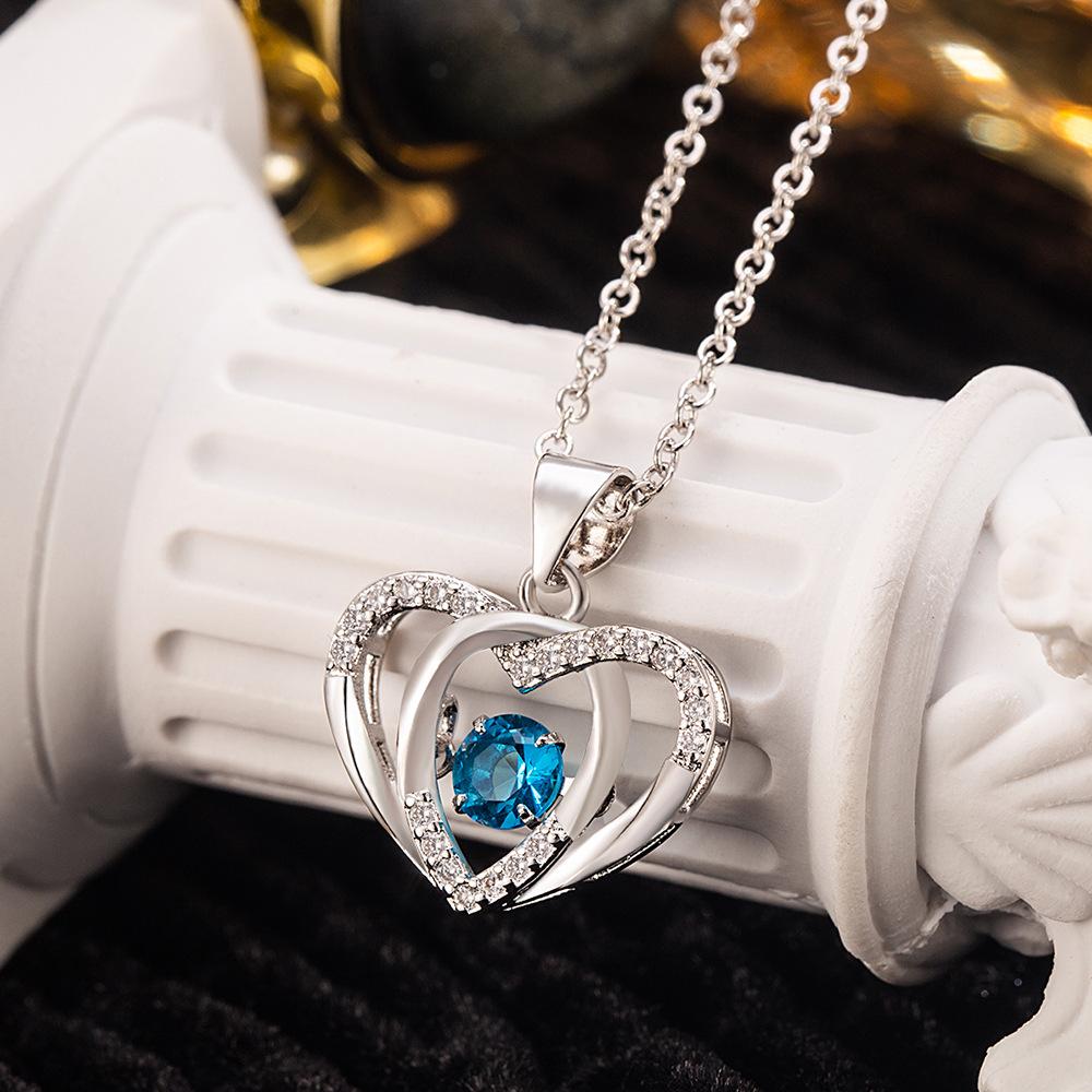 Pearl Necklace Crystal Heart Necklace Fashion Korean Wave Shiny Clavicle Chain Necklace Women Trending Party Gifts 25