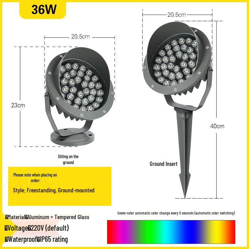 Outdoor Waterproof Tree Spotlight, Garden Floodlight, Landscape Light, Ground Plug Lawn Light