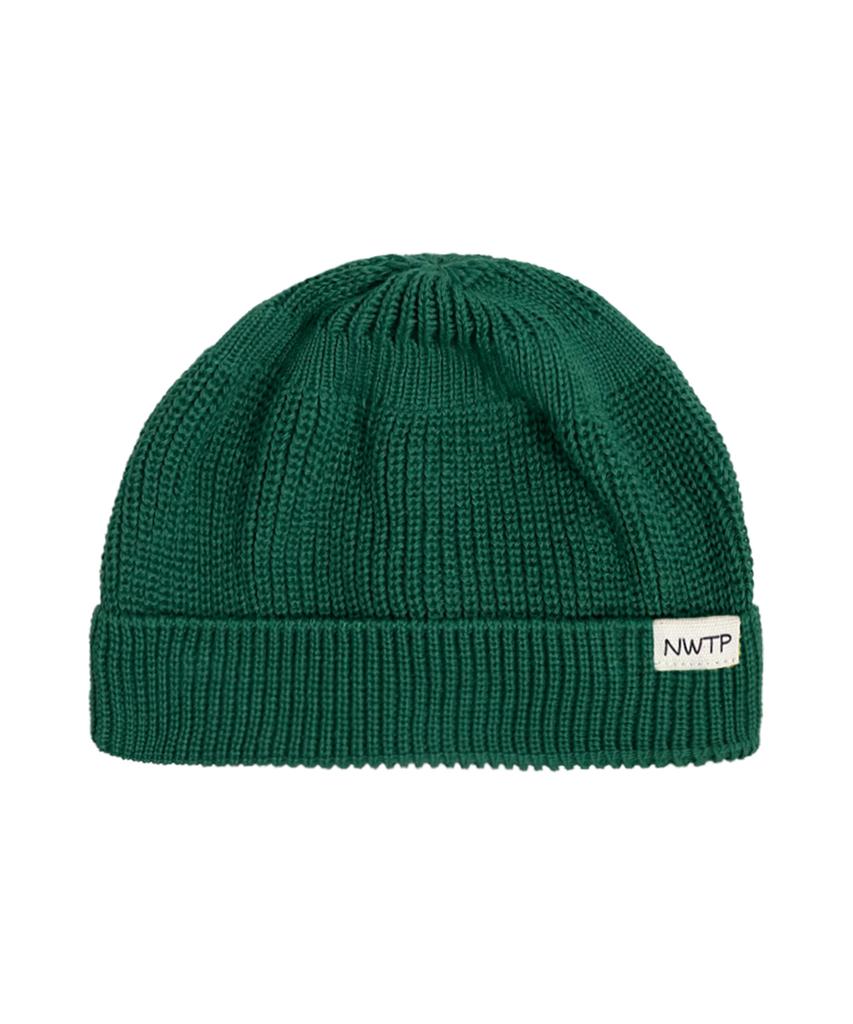 Nyuteib Thin Oversized Cotton Short Beanie - Green