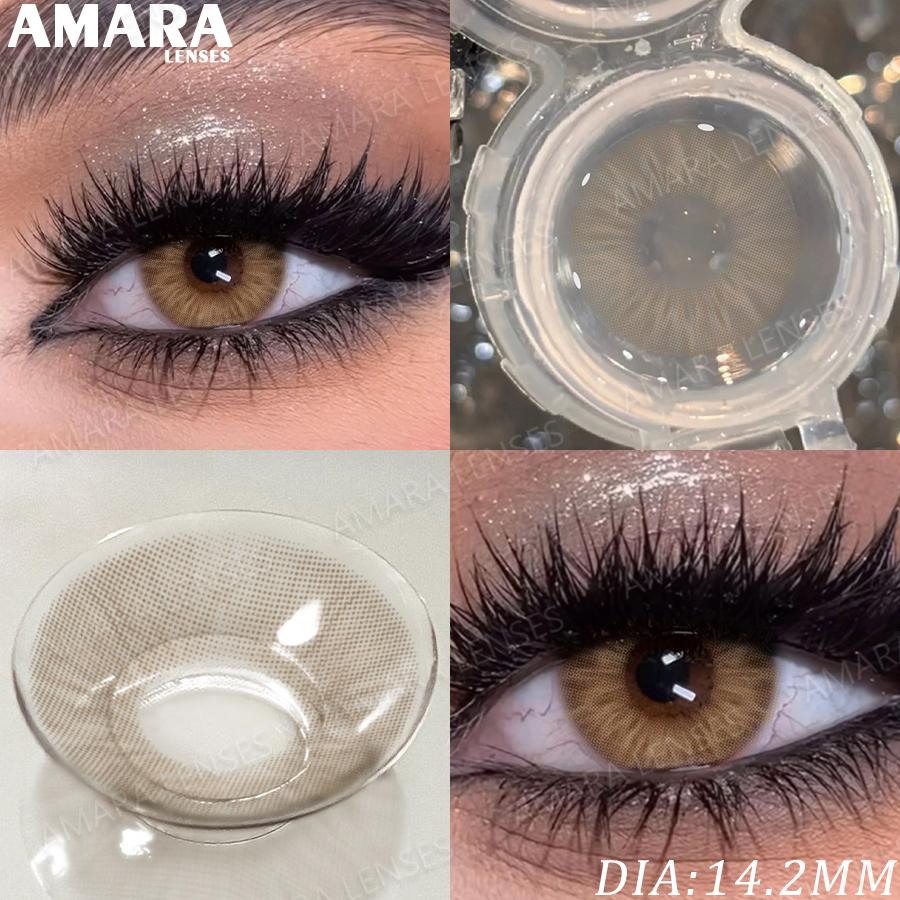 Eyeshare 1 Pair Big Black Color Contact Lenses Natural Gray Lenses Blue Eye Makeup Contacts Yearly Brown Beauty Pupils Eye Cosmetic