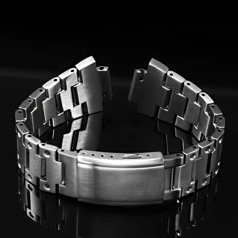 Solid Stainless Steel Watchband for Casio G-Shock GWM5610 DW5600 GW-5000 G-5600 GA2100 GM5600 GM2100 Men's 16mm Watch strap