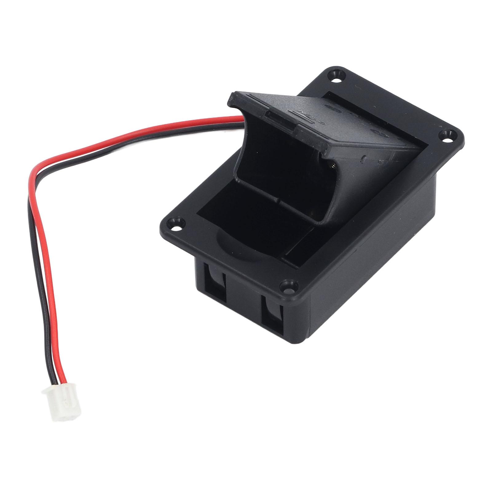 

Коробка для батарейки звукоснимателя гитары из АБС-пластика с металлическим контактом, 2-контактным разъемом и кабелем, пружинный держатель для батарейки 9 В