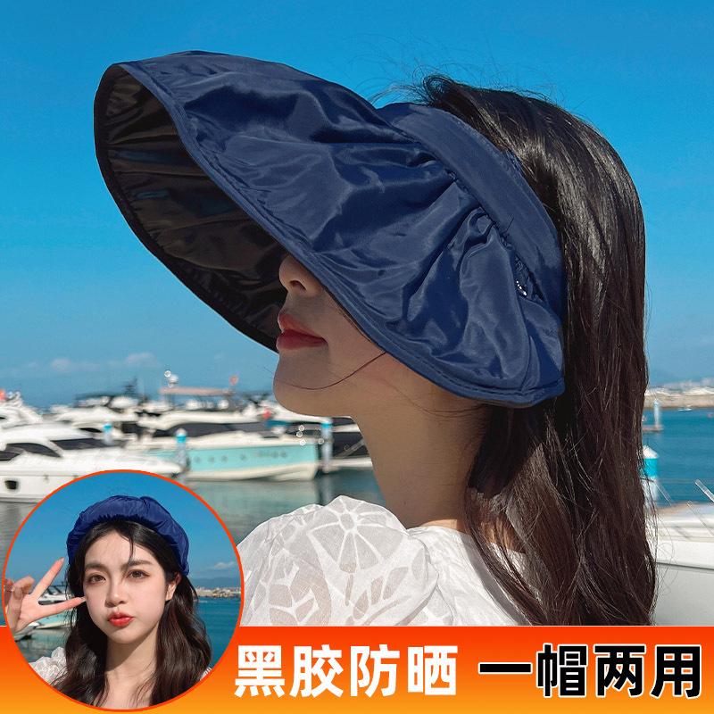 Vinyl UV Protection Shell Hat Outdoor Eaves Sun Protection Hat, Summer Ladies