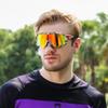 Neue Herren-Sportsonnenbrille Damen-Outdoor-Fahrradsonnenbrille Europäische und amerikanische Fahrrad-Windschutzbrille