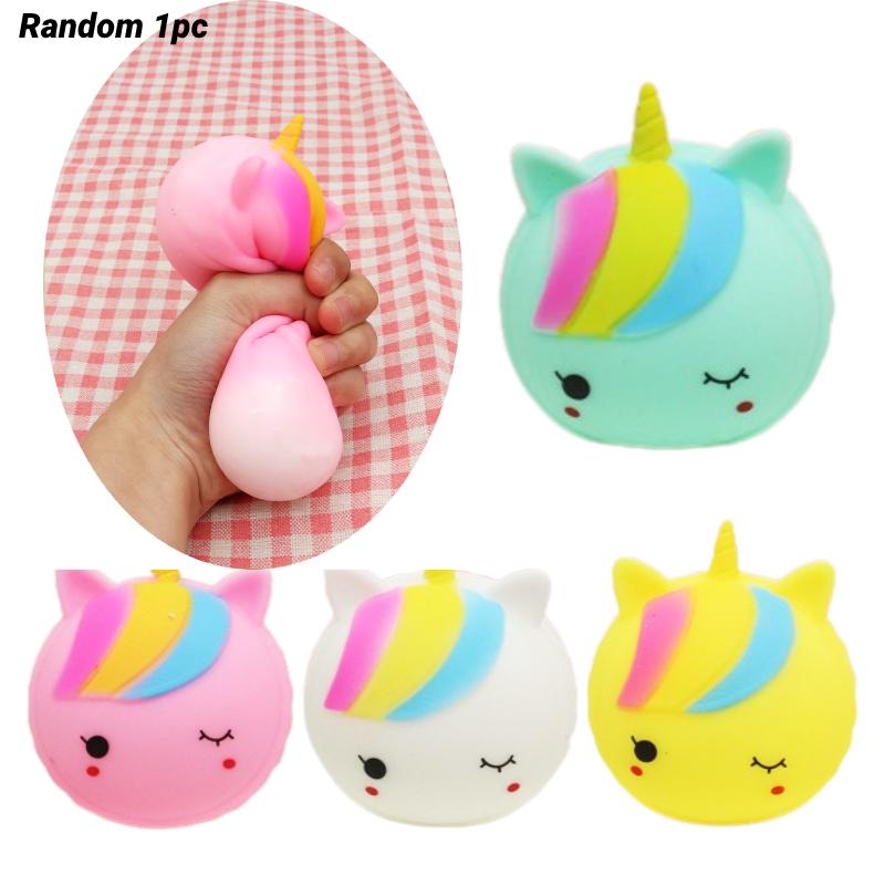 Random 1ps Color Unicorn Mochi Squishy Toy Stress Relief Antistress Rebound Slow