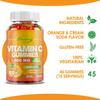 Vitamin C Gummibärchen, 1000 mg pro Gummibärchen, Multivitamin-Nahrungsergänzungsmittel, 100 Gummibärchen pro Packung, vegan, für Erwachsene geeignet, gentechnikfrei.