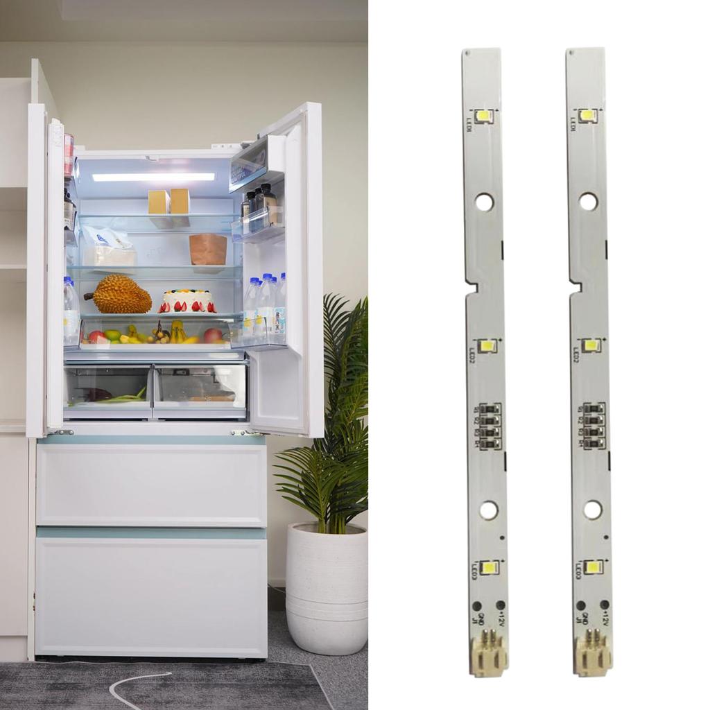 Confezione da 2 Strisce LED di Ricambio Componenti Pannello Per Modelli di Frigorifero MDDZ162A 1629348 1529227 12V Bianco Freddo