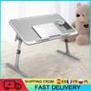 Foldable Laptop Bed Table Height & Angle Adjustable Portable Lap Desk with Aluminum Alloy Legs Anti-Slip Pads for Work Study Reading Breakfast