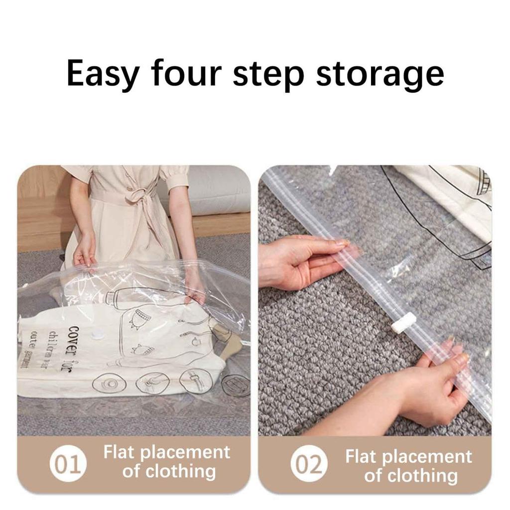 5 Pack Hanging Vacuum Storage Bags Space Saver Bags Hanging Storage Bags for Clothes for Suits Dress Jackets Closet Organizer