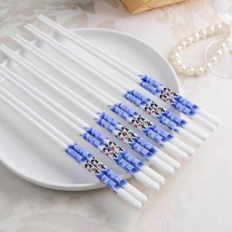 High-Temperature Resistant Luxury Macaron Color Ceramic Chopsticks - Easy To Clean