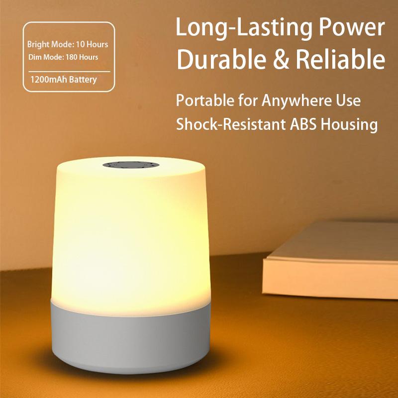 Touch Night Lamp USB LED Lamp Remote Control Switch Rechargeable Three Colors Lights Bedroom Portable Table Bedside Night Lamp