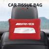 NSY2   Car Interior Stickers Suede Napkins Tissue Boxes Car Tissue Bag Organizer for Mercedes Benz AMG GLA W176 CLK W209 W202 W220 W204